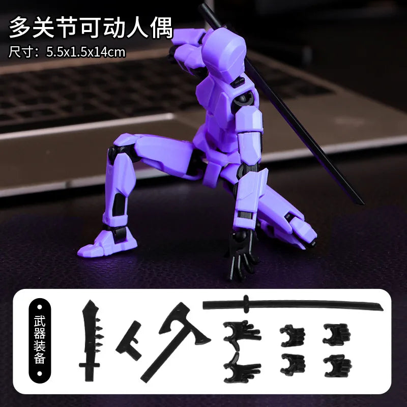 Luminous 13 Jointed Movable Action Figures Shapeshift Robot 3D Printed Mannequin Character Assemble Toys Game Kids Gifts