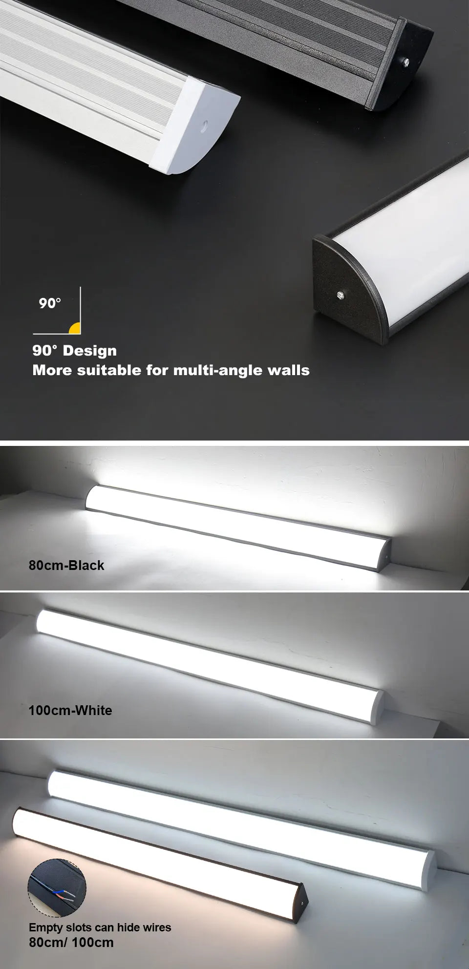 2/1 PCS Led Waterproof Wall Lamp IP65 Outdoor Long Strip Light APP/Remote Control Garden Decoration External Wall Lamps 85V-265V