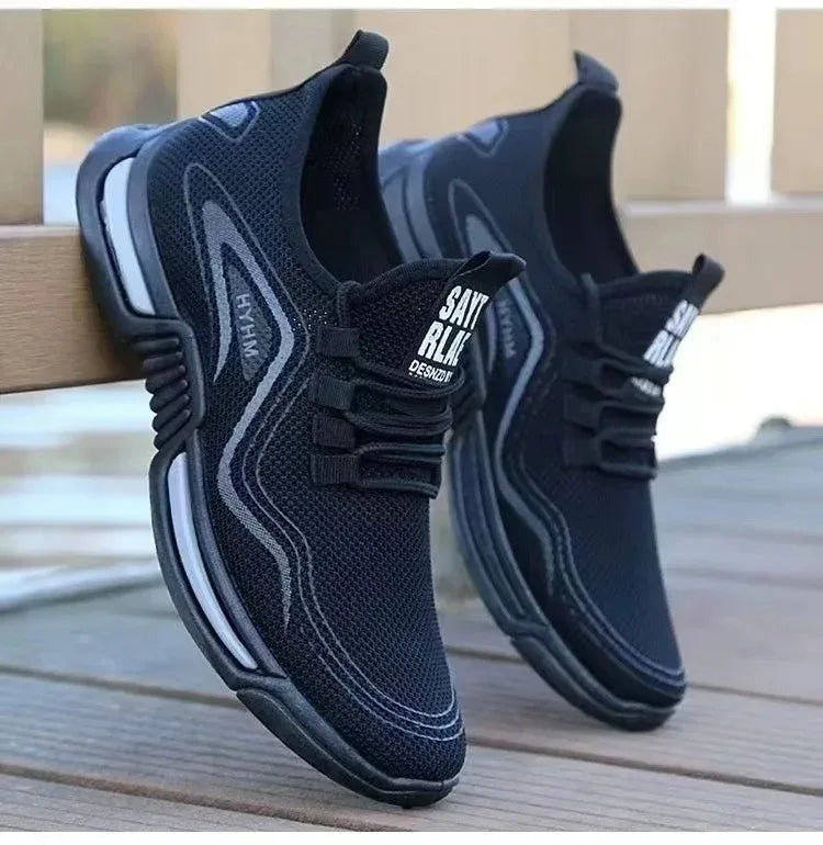 Chaussures de printemps légères et déodorantes pour hommes Baskets en maille respirante Chaussures confortables et tendance polyvalentes pour hommes