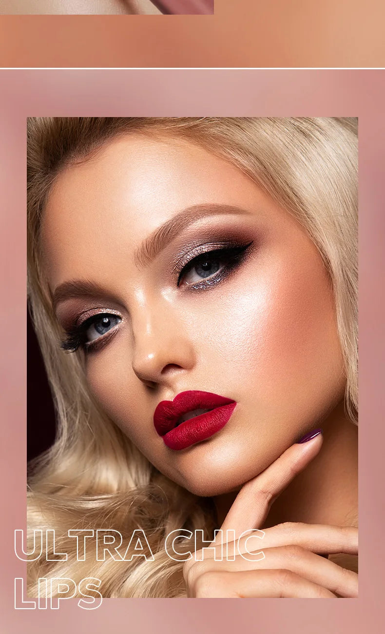 BEAUTYGLAZED 10 colors matte lip glazes do not fade easily non-stick cup lasts 24 hours for a glazed nude lipstick pen