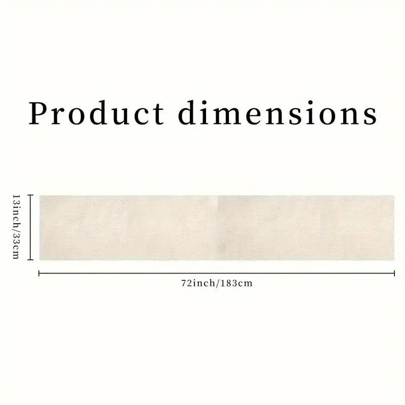 1 Piece Back-To-School Theme Table Runner with Interesting Stationery Pattern, Suitable for Classroom Decoration, School Theme Party, Back-To-School Celebration Activities