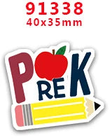 30pcs/Lot Back To School Printed Planar Resin for Hair Bows PR90363