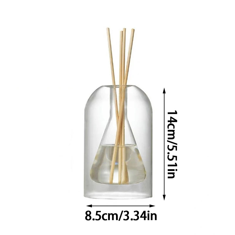 130ml Home Fragrance Diffuser Bottle Party Gifts Transparent Glass Container Essential Aromatherapy Oil Diffuser Bottle