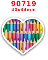 30pcs/Lot Back To School Printed Planar Resin for Hair Bows PR90363