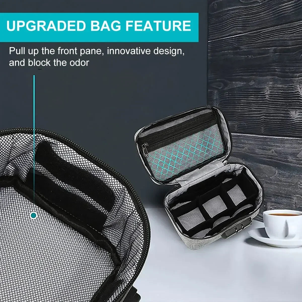 Sac de rangement anti-odeurs pour cigarettes, pot de tabac, bouteille, étui de rangement, étui de rangement anti-odeurs, conteneur avec serrure à combinaison