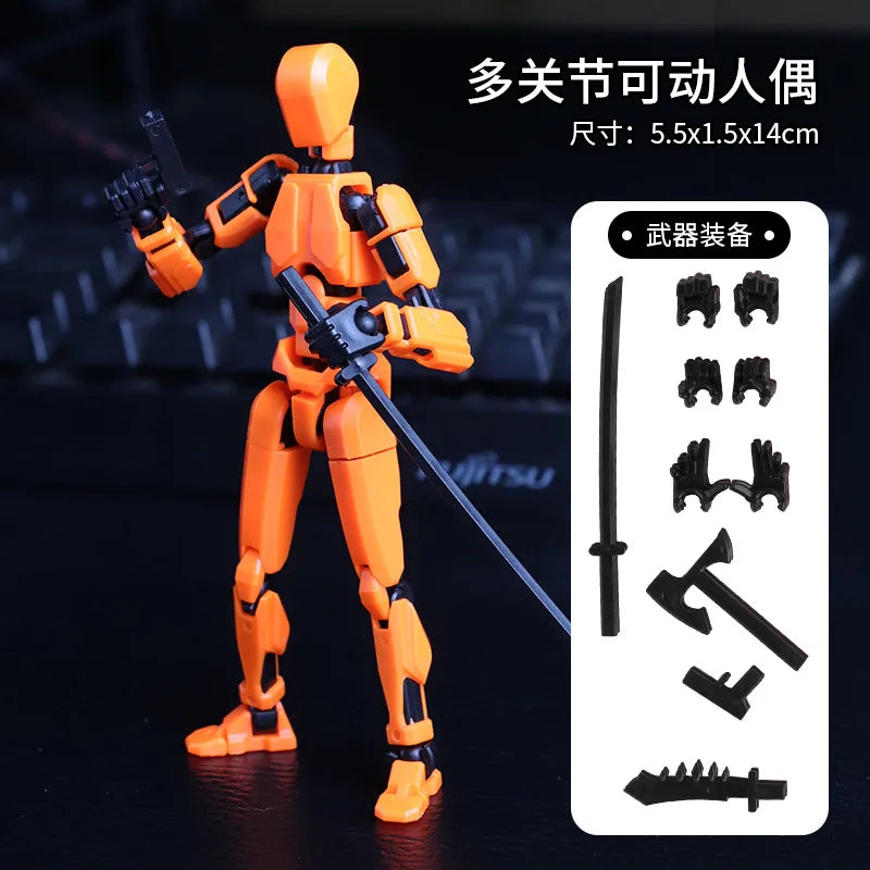 Luminous 13 Jointed Movable Action Figures Shapeshift Robot 3D Printed Mannequin Character Assemble Toys Game Kids Gifts