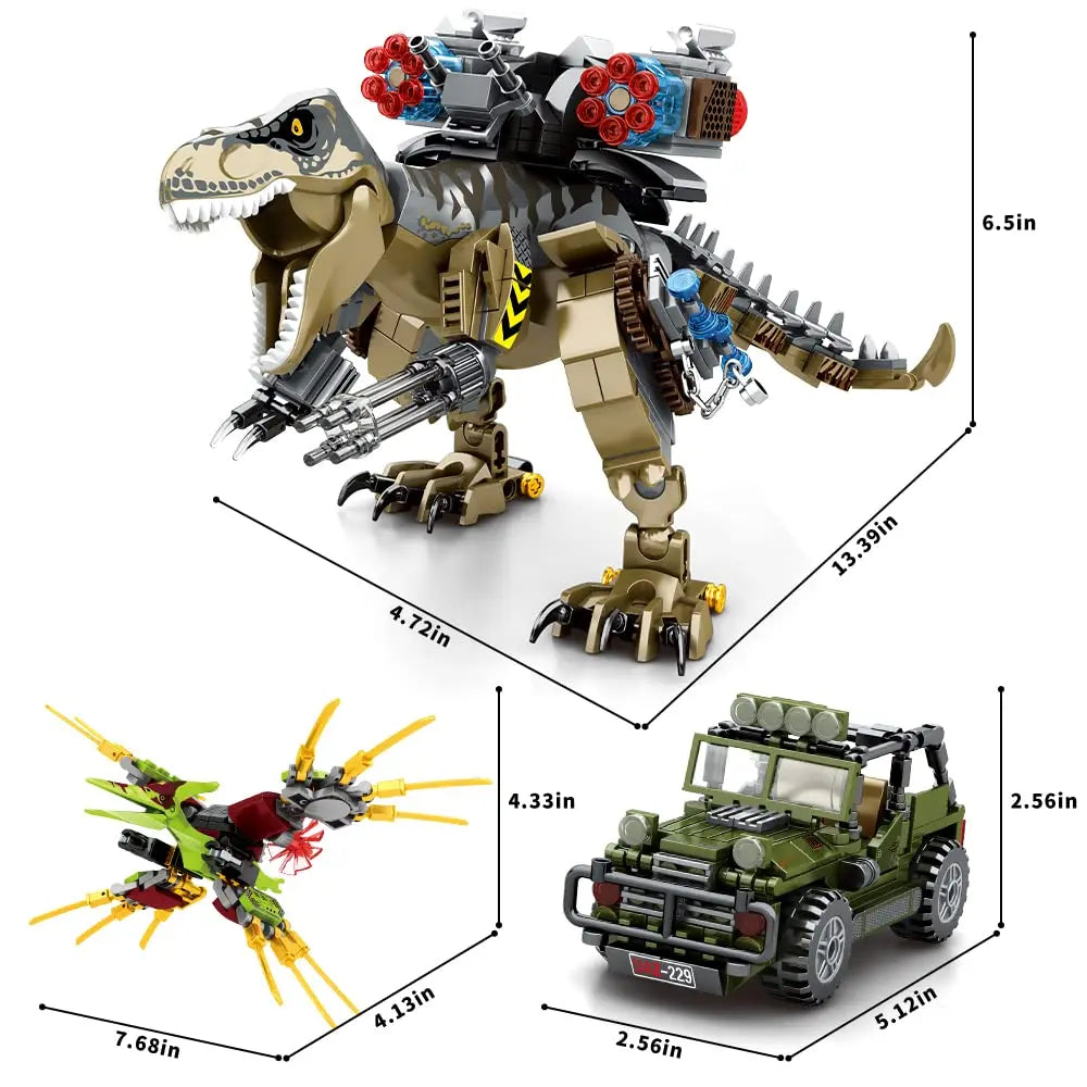 Building Blocks Toys Set 725 Pcs for Age 8 9 10 11 12 13 14 Years, Dinosaur Park World,Birthday Gifts for Boys and Girls……