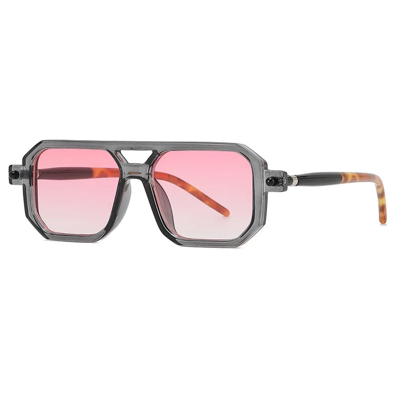 Square Sunglasses For Men Women Blue Light Blocking Shades UV400 Sun Glasses Luxury Thick Frame Eyeglasses Driving Eyewear