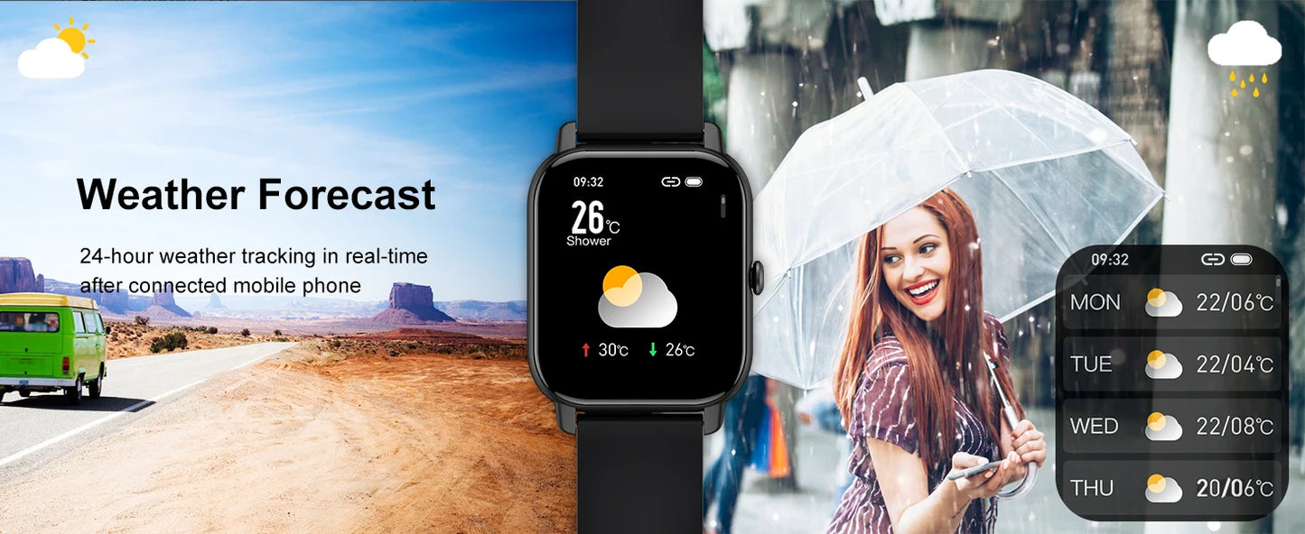 Smart Watch, 1.85" Smartwatch for IP68 Waterproof, 110+ Sport Modes, Fitness Activity Tracker, Heart Rate Sleep Monitor.