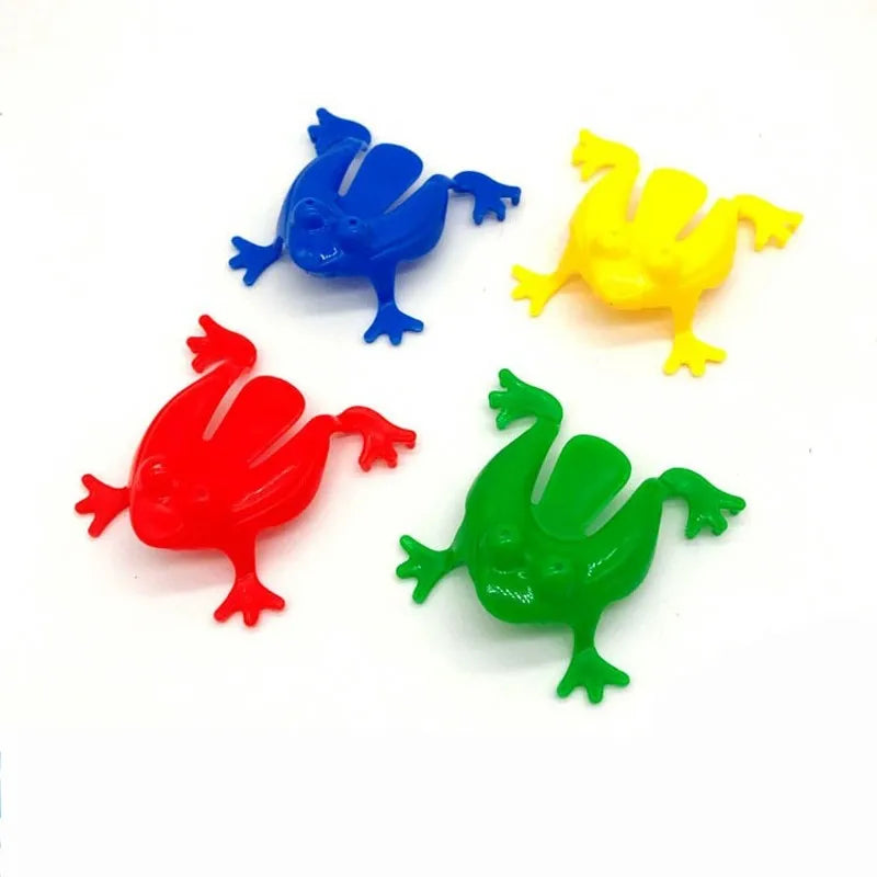 10 Pcs Jumping Frog Bounce Toys For Kids Novelty Assorted Stress Reliever Toys For Children Birthday Gift Party Favor Gifts