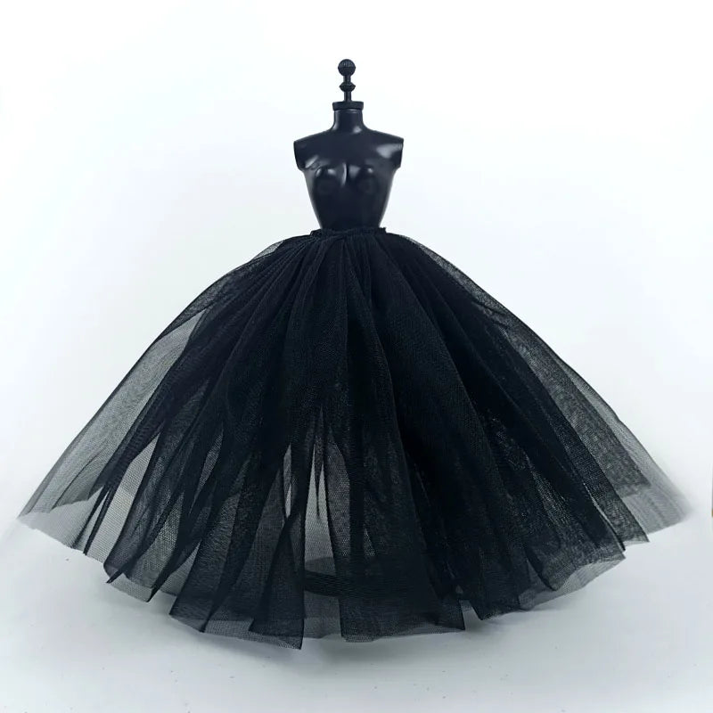 1PC Petticoat Crinoline For Barbie Doll Slip Ballet Dress Tutu Underskirt Clothes Outfits 1/6 BJD Dollhouse Accessories DIY Toys