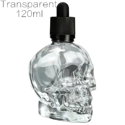 1pcs 30ml Skull Bottle Bitter Bottle E Liquid Frosted Black Skull Shape Glass Dropper Bottle With Child Proof