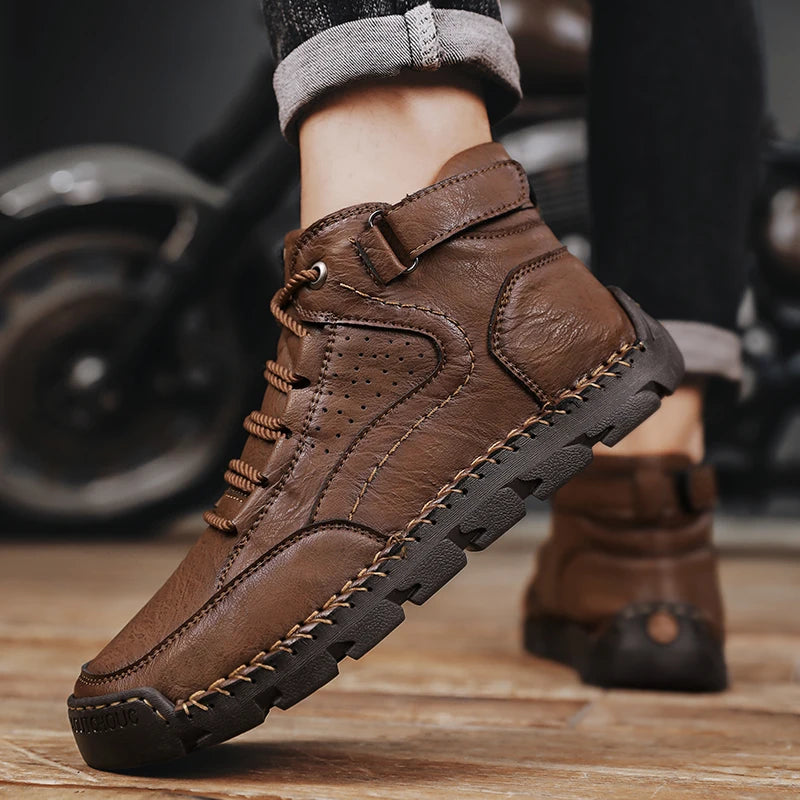 Loafers Ankle Boots Male Sneakers Sports and Leisure Casual Sneaker Leather Shoes Men's Casual Shoes Work Boots for Men Fashion