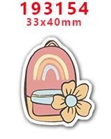 10 Pcs Back To School Planar Resin Flatback For DIY Hairbow Accessory Decoration PR192788
