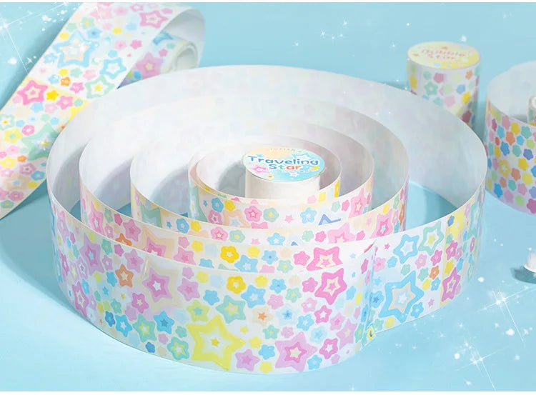 MINKYS Bubble Star Decorative Stickers Tapes Packing Tape Back to School Stationery Accessories Supplies
