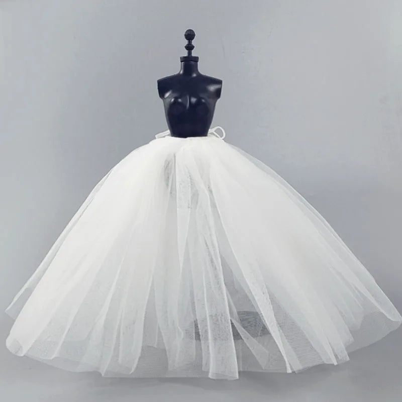 1PC Petticoat Crinoline For Barbie Doll Slip Ballet Dress Tutu Underskirt Clothes Outfits 1/6 BJD Dollhouse Accessories DIY Toys