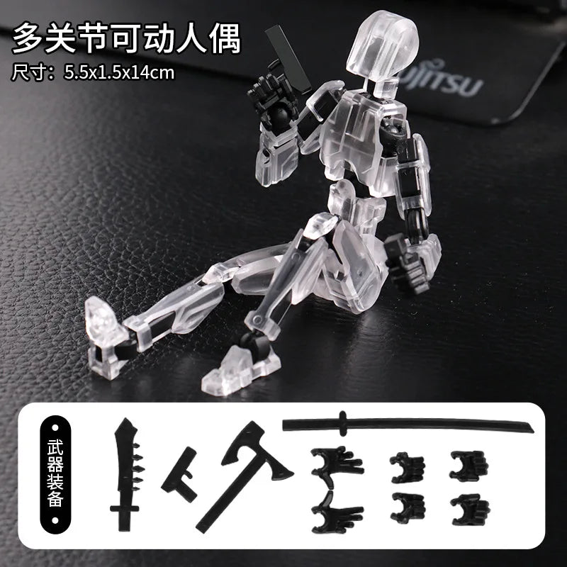 Luminous 13 Jointed Movable Action Figures Shapeshift Robot 3D Printed Mannequin Character Assemble Toys Game Kids Gifts