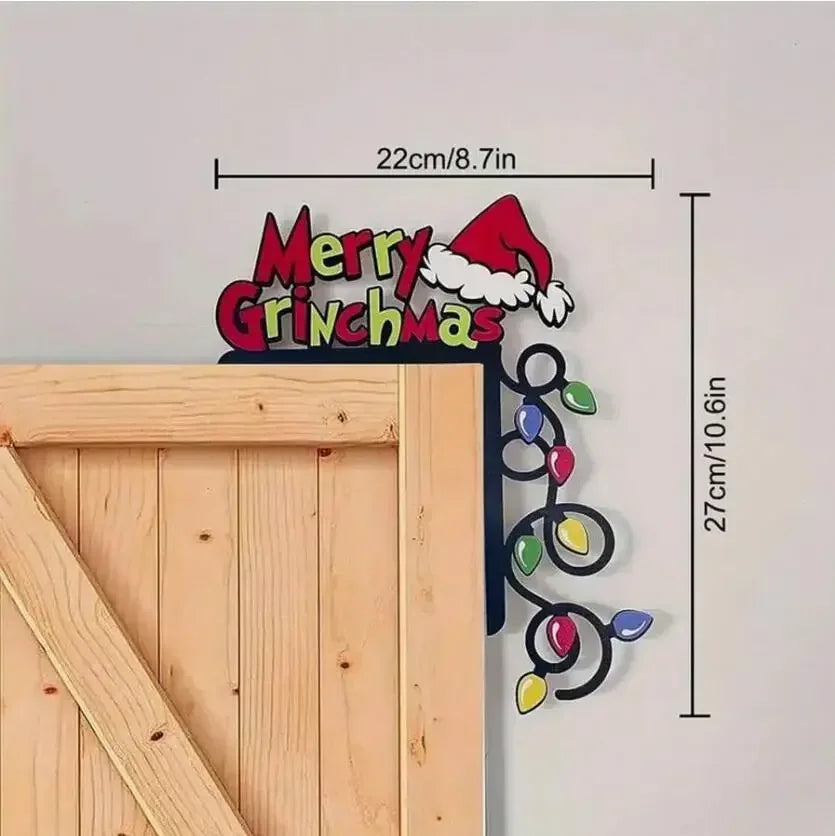 Alluring Christmas Light Garland Door Decoration – Charming Home Decor Unencumbered by Electricity or Feathers