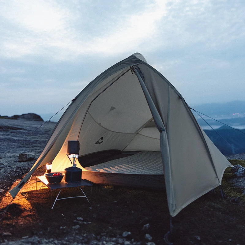 Naturehike Camping Tent Ultralight Portable Cloud Up Pro 2 Person Shelter Tent Folding Backpack Waterproof Travel Beach Tent