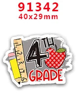 30pcs/Lot Back To School Printed Planar Resin for Hair Bows PR90363