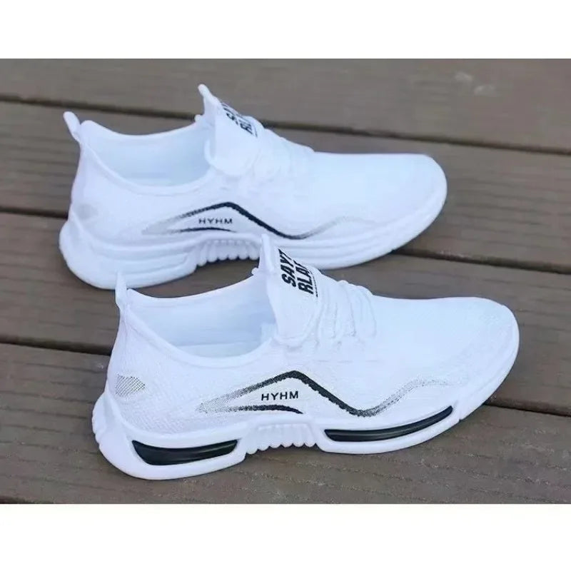 Chaussures de printemps légères et déodorantes pour hommes Baskets en maille respirante Chaussures confortables et tendance polyvalentes pour hommes