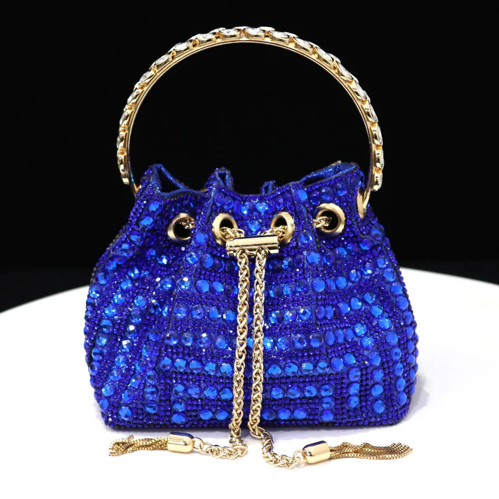 Venus Chan Talons Hauts pour Dame 2023 Designer De Luxe Couleur Verte Plein Diamant Bout Pointu Chaussures De Mariage Et Sac Ensemble pour la Fête