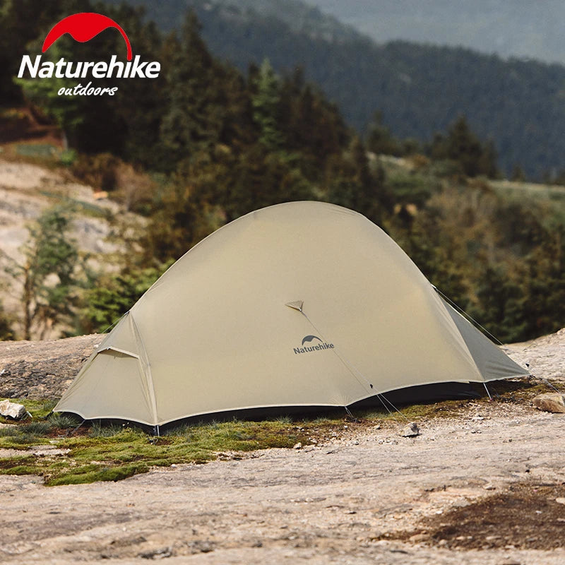 Naturehike Camping Tent Ultralight Portable Cloud Up Pro 2 Person Shelter Tent Folding Backpack Waterproof Travel Beach Tent