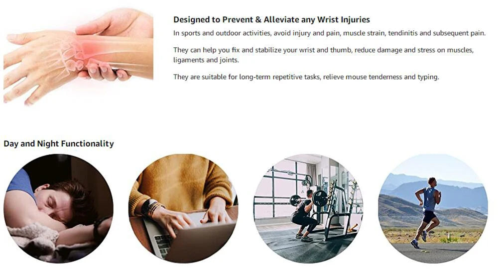 1 PCS Professional Wrist Support Splint Arthritis Band Belt Carpal Tunnel Wrist Brace Sprain Prevention Sports Wrist Protector
