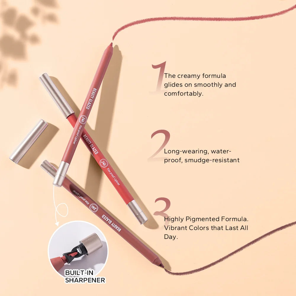 BEAUTYGLAZED 10 colors matte lip glazes do not fade easily non-stick cup lasts 24 hours for a glazed nude lipstick pen