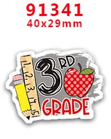 30pcs/Lot Back To School Printed Planar Resin for Hair Bows PR90363