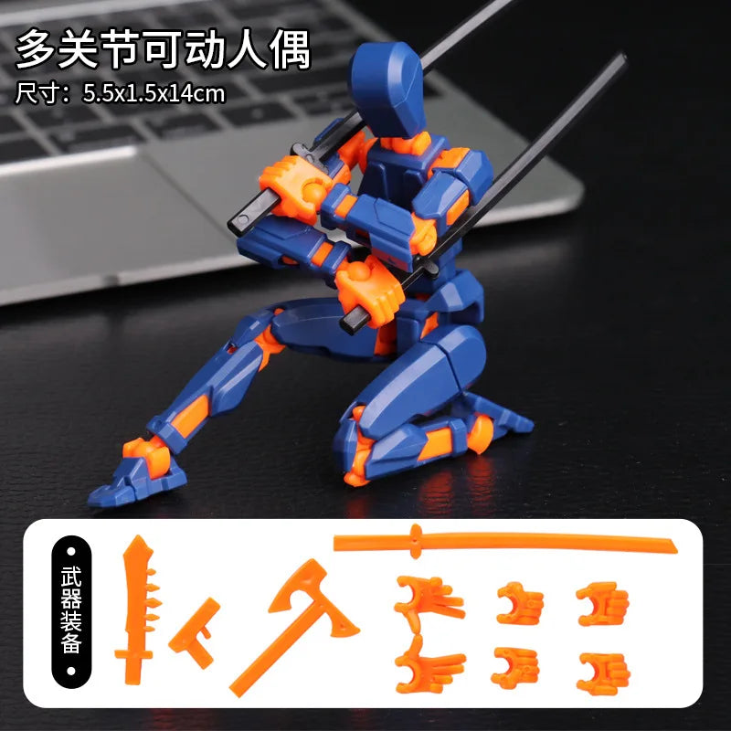 Luminous 13 Jointed Movable Action Figures Shapeshift Robot 3D Printed Mannequin Character Assemble Toys Game Kids Gifts