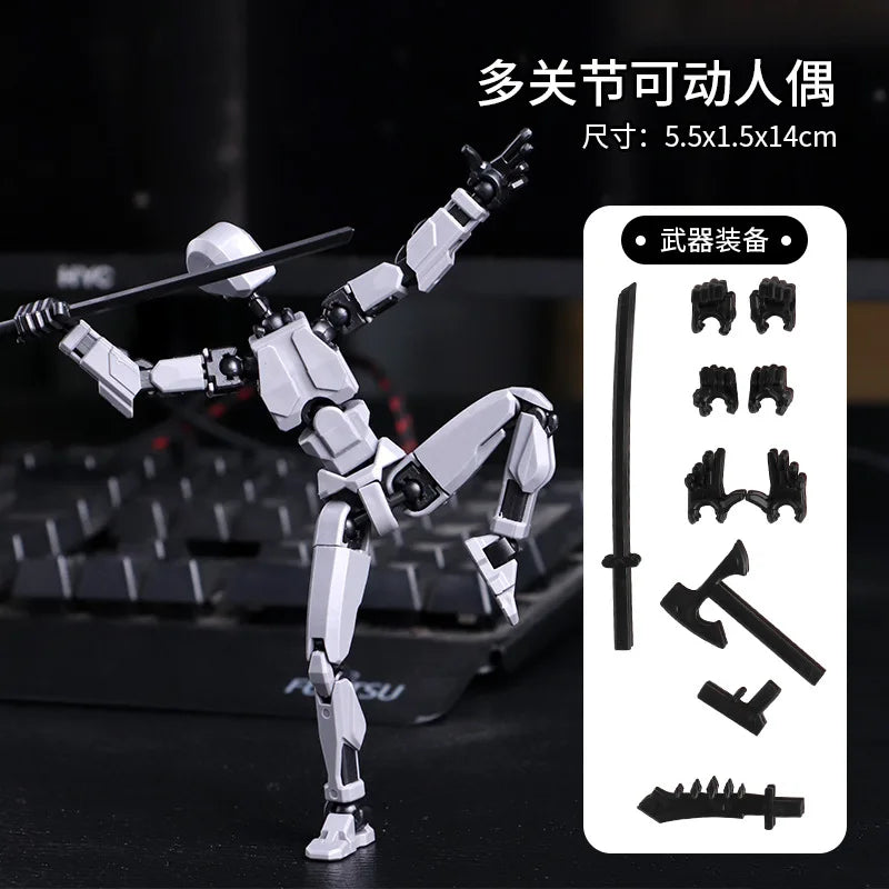 Luminous 13 Jointed Movable Action Figures Shapeshift Robot 3D Printed Mannequin Character Assemble Toys Game Kids Gifts