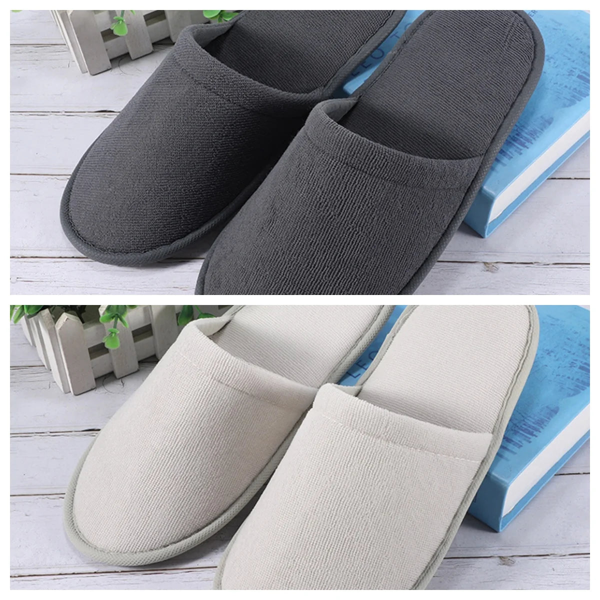 1 Pair Disposable Slippers Hotel Travel Slipper Sanitary Party Home Slipper Guest Use Folding Men Women Indoor Slippers