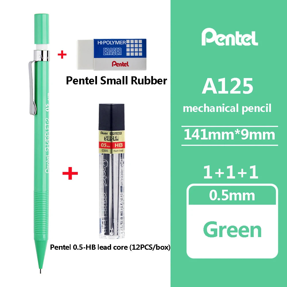 Japan Pentel Mechanical Pencil 0.5/0.7/0.9mm Drawing Office & School Supplies Stationery A125 127 129 School Acsesories School