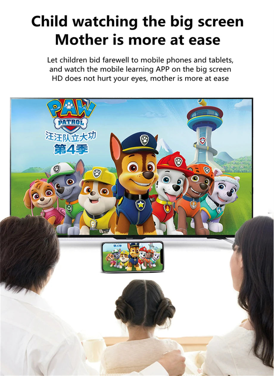 Clé TV 1080P M2 Plus compatible HDMI, récepteur d'affichage WIFI, partage d'écran Anycast DLNA pour IOS Android Miracast Airplay