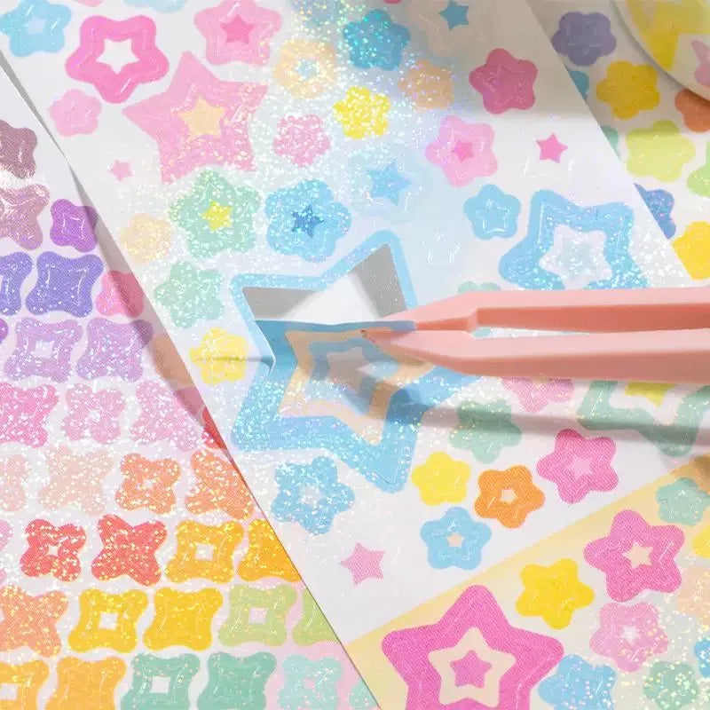 MINKYS Bubble Star Decorative Stickers Tapes Packing Tape Back to School Stationery Accessories Supplies