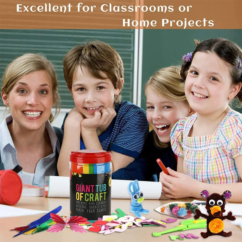 Arts and Crafts Supplies for Kids DIY Crafting School Kindergarten Homeschool Supplies Arts Set Toys for Children