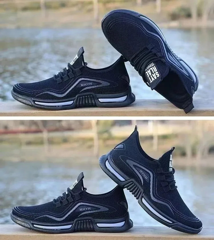 Chaussures de printemps légères et déodorantes pour hommes Baskets en maille respirante Chaussures confortables et tendance polyvalentes pour hommes