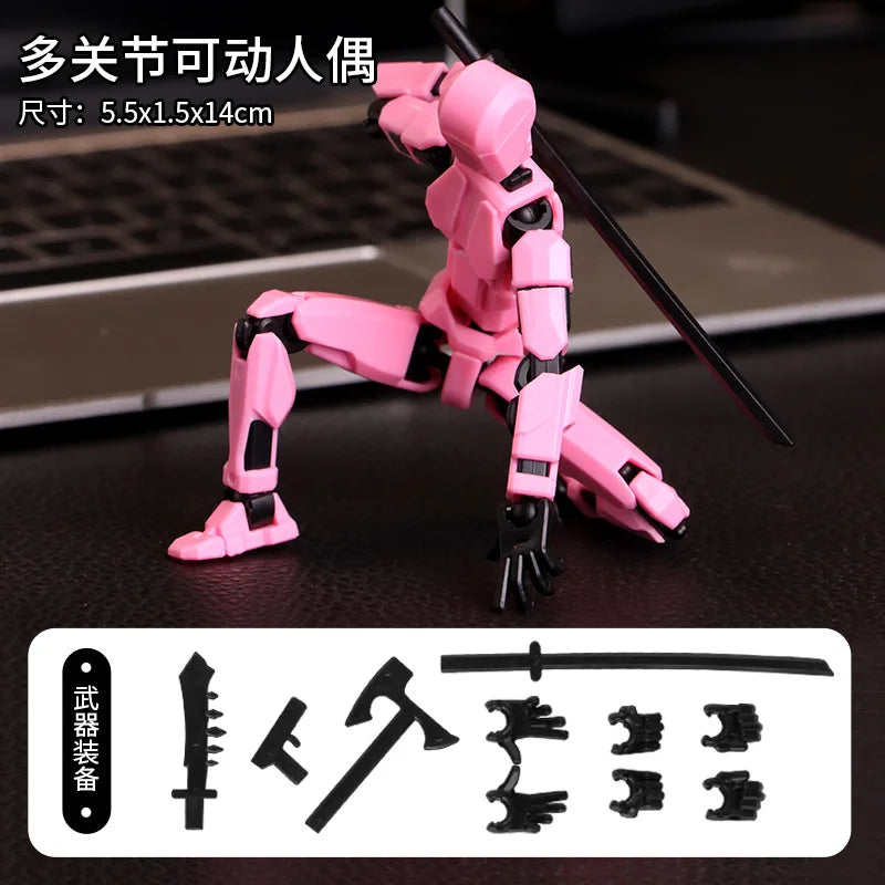 Luminous 13 Jointed Movable Action Figures Shapeshift Robot 3D Printed Mannequin Character Assemble Toys Game Kids Gifts