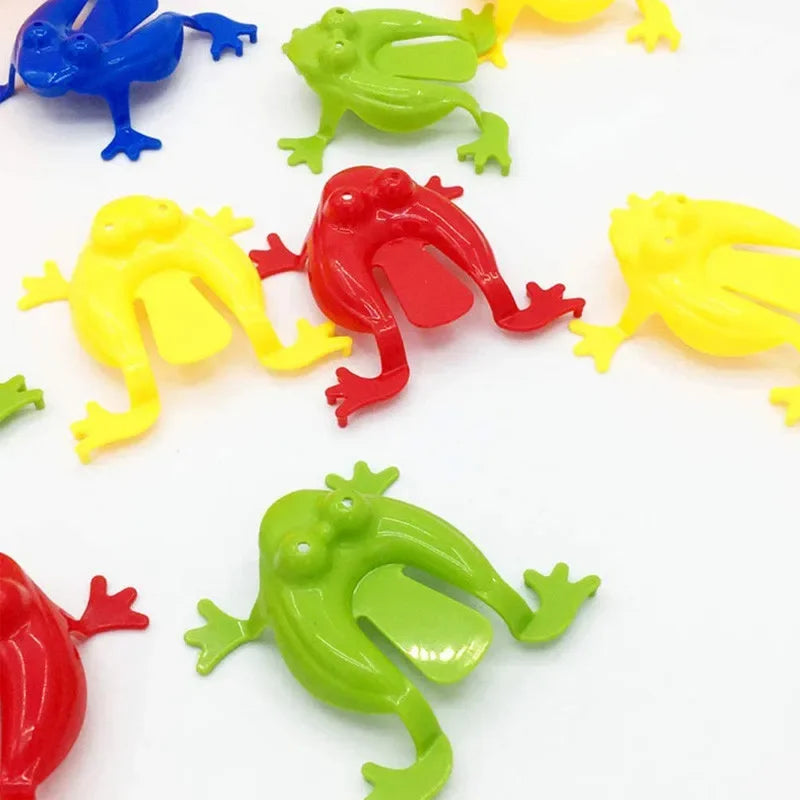 10 Pcs Jumping Frog Bounce Toys For Kids Novelty Assorted Stress Reliever Toys For Children Birthday Gift Party Favor Gifts