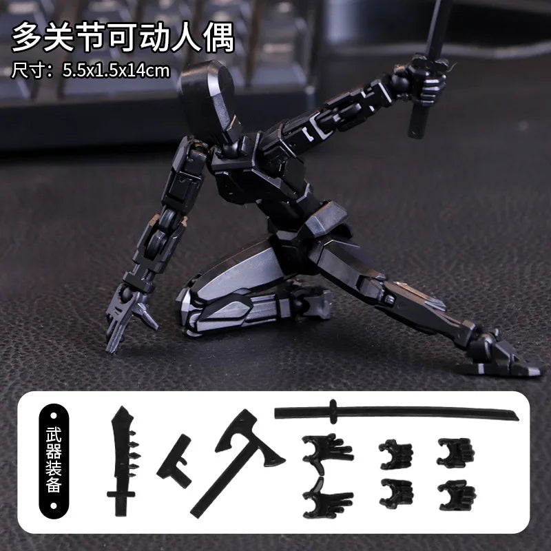 Luminous 13 Jointed Movable Action Figures Shapeshift Robot 3D Printed Mannequin Character Assemble Toys Game Kids Gifts