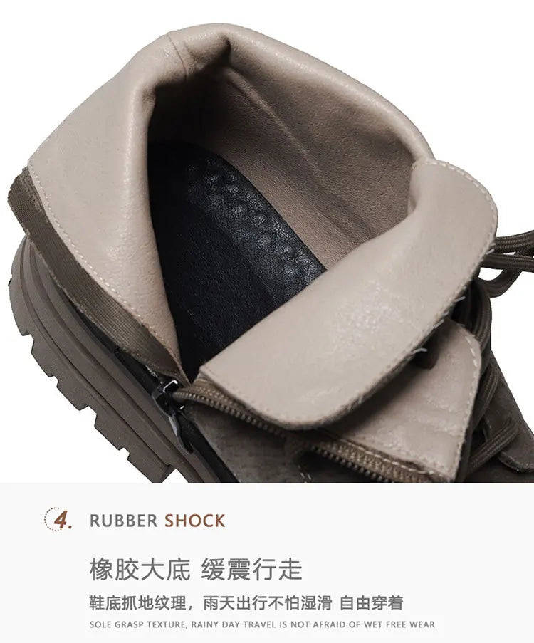 Bottines en daim de vache pour hommes, nouvelles bottes d'extérieur de style britannique, grandes bottes jaunes, chaussures de travail, bottes de mode pour hommes M1075