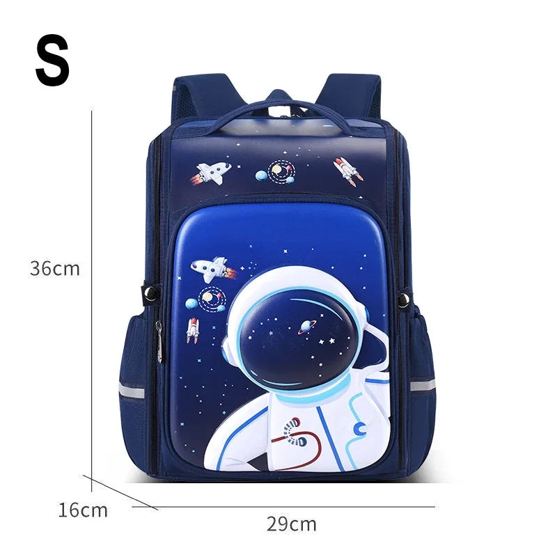 Boy School Backpack with Lunchbox School Child Elementary Student Bags Girls Waterproof Astronaut School Bags Bookbags
