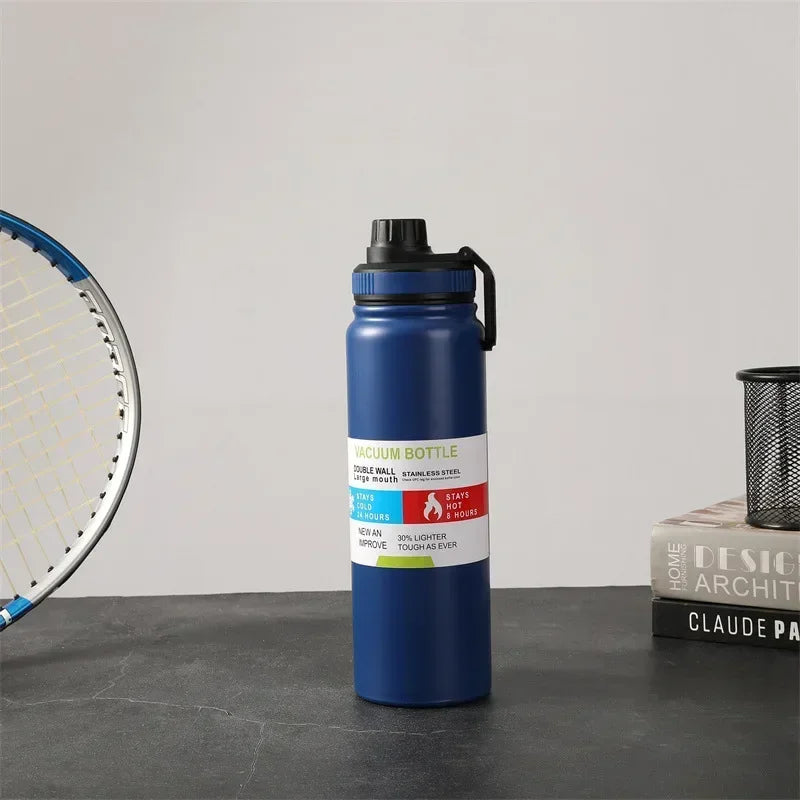 2024 Large Capacity Sports Water Bottle Portable Travel Car Water Cup Stainless Steel Space Kettle Thermos Flask