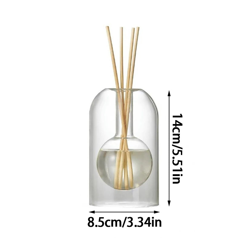 130ml Home Fragrance Diffuser Bottle Party Gifts Transparent Glass Container Essential Aromatherapy Oil Diffuser Bottle