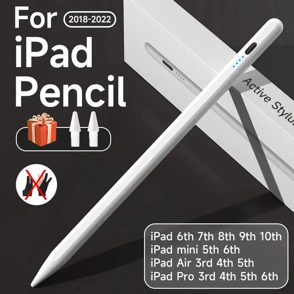 Pour Apple Pencil 2 iPad Pen Palm Rejection Stylet pour iPad Pro Mini 6 Air 2022 2021 2020 2019 2018 pour Apple Pen iPad Pencil