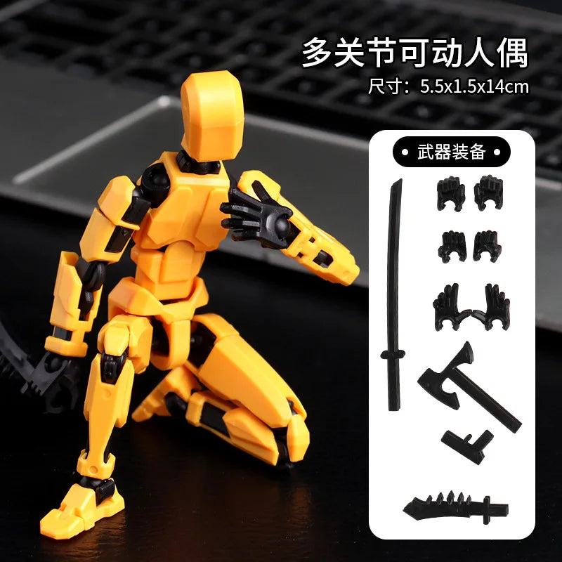 Luminous 13 Jointed Movable Action Figures Shapeshift Robot 3D Printed Mannequin Character Assemble Toys Game Kids Gifts