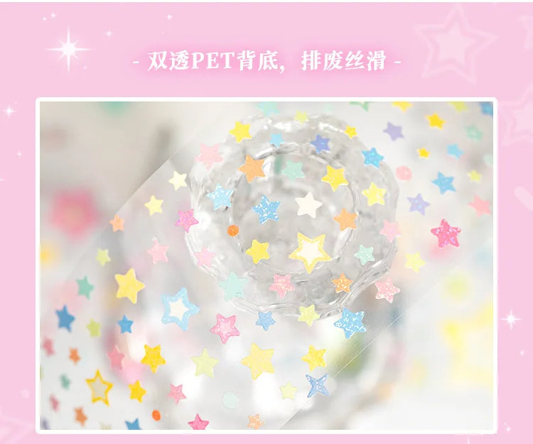 MINKYS Bubble Star Decorative Stickers Tapes Packing Tape Back to School Stationery Accessories Supplies