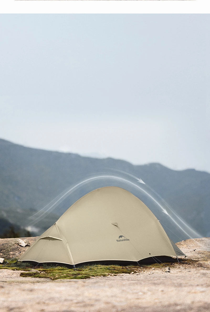 Naturehike Camping Tent Ultralight Portable Cloud Up Pro 2 Person Shelter Tent Folding Backpack Waterproof Travel Beach Tent