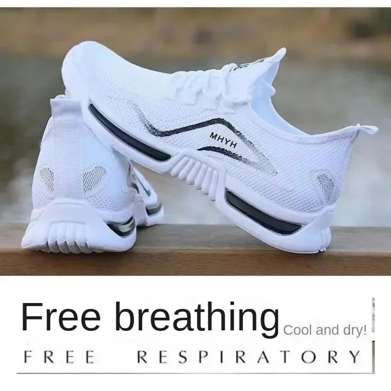 Chaussures de printemps légères et déodorantes pour hommes Baskets en maille respirante Chaussures confortables et tendance polyvalentes pour hommes